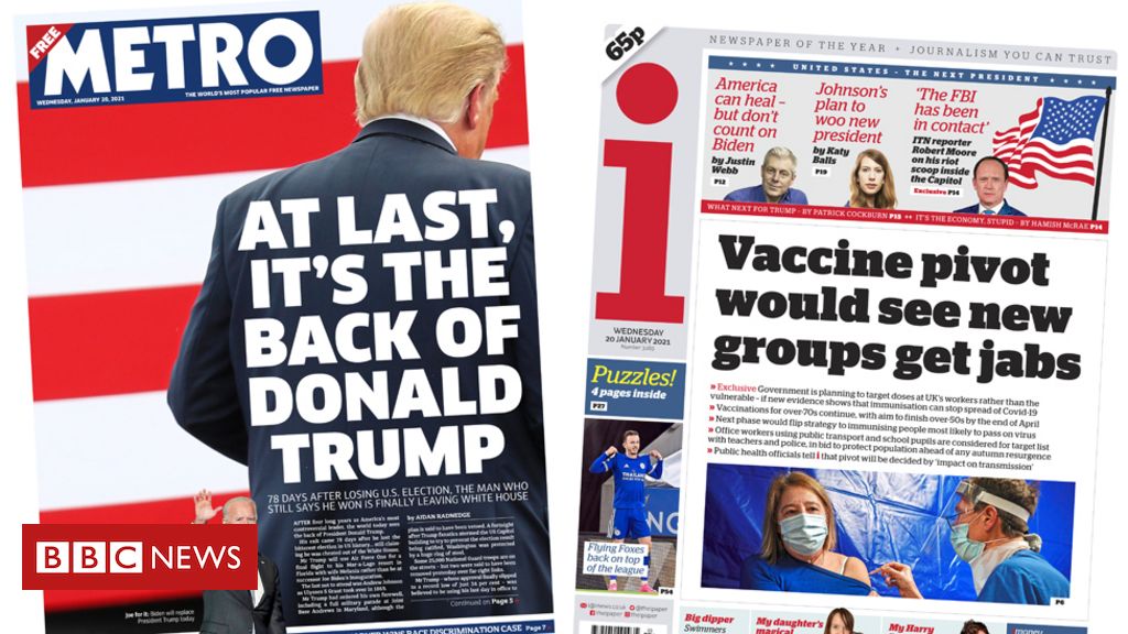 Newspaper headlines: ‘It’s the back of Trump’ and ‘vaccine pivot’
