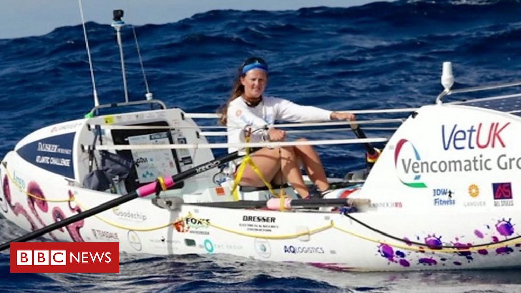 Swimming teacher is youngest woman to row Atlantic