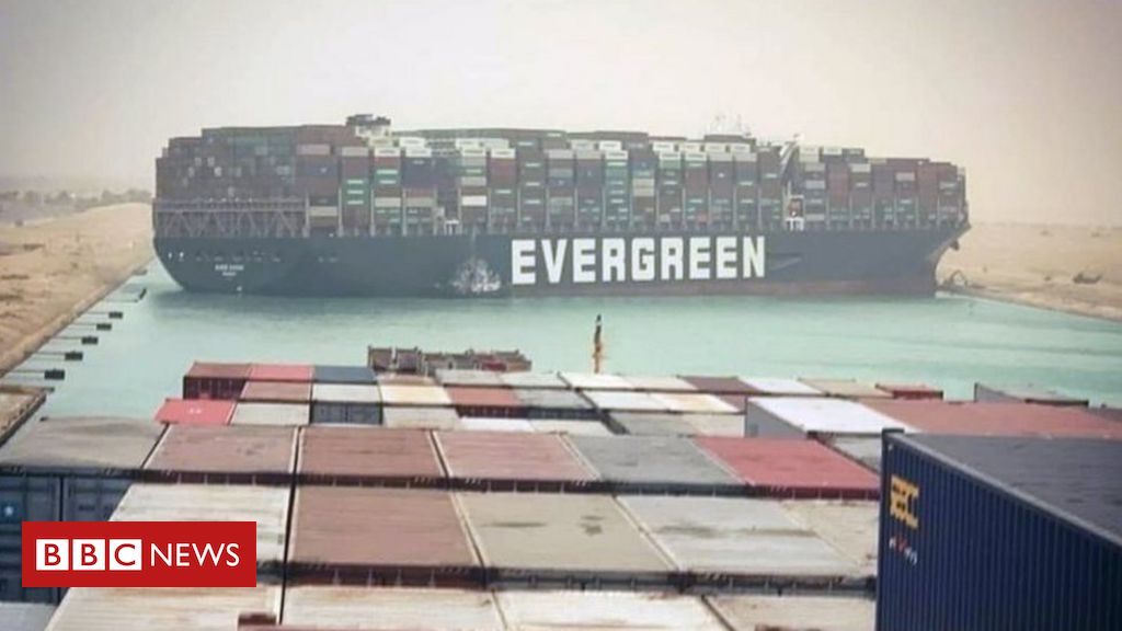 Egypt’s Suez Canal blocked by huge container ship