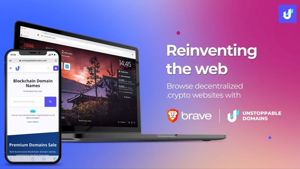 Brave and Unstoppable Domains join forces to allow users to access the decentralized web