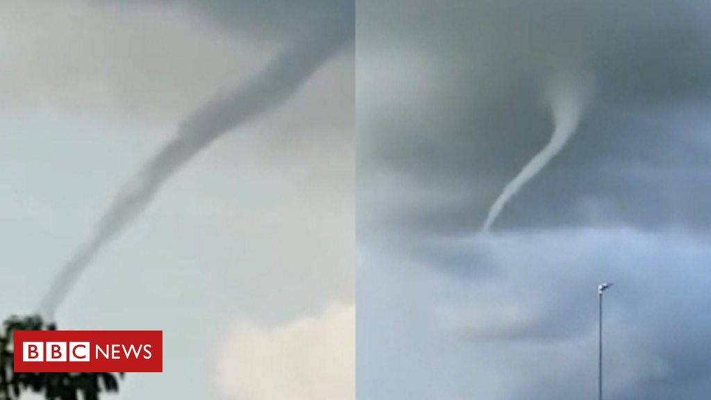 Bristol ‘tornado’: Video shows funnel cloud over the city