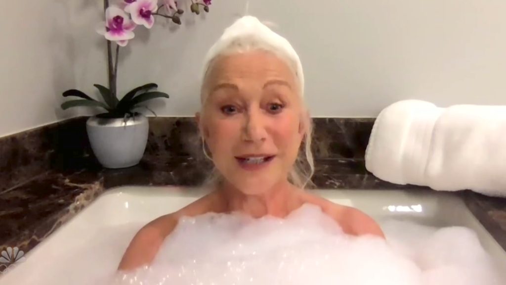 Helen Mirren did her ‘Tonight Show’ interview from the bathtub: ‘My favorite place in the world’