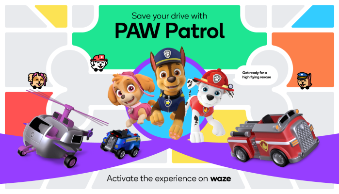 Waze with ‘PAW Patrol’ voices sounds like a chill car ride