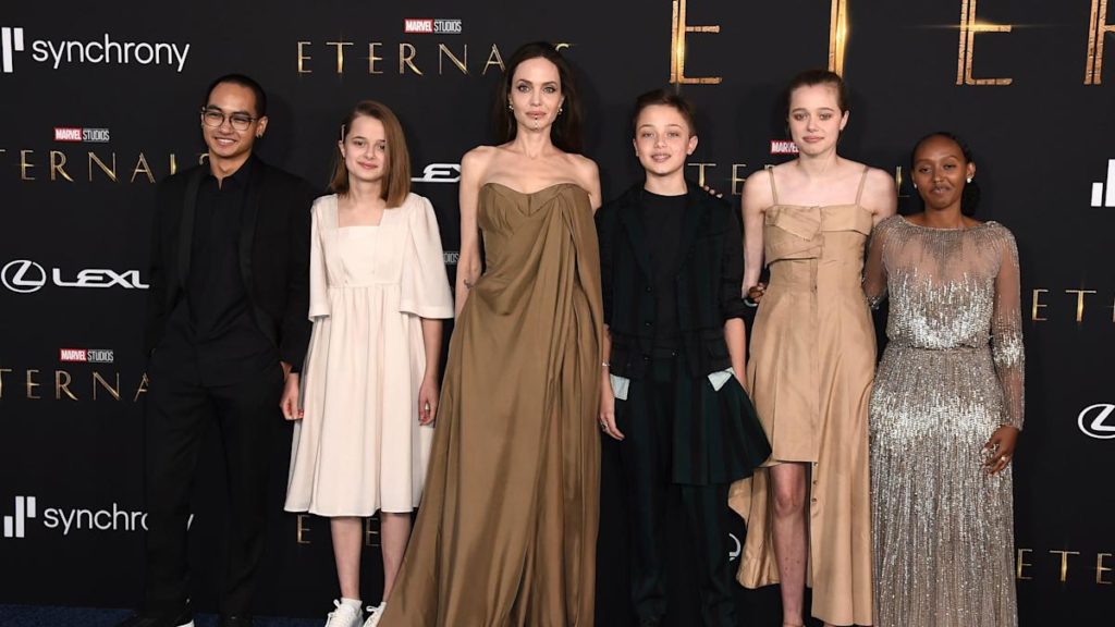 Angelina Jolie joined by children for Eternals premiere in LA