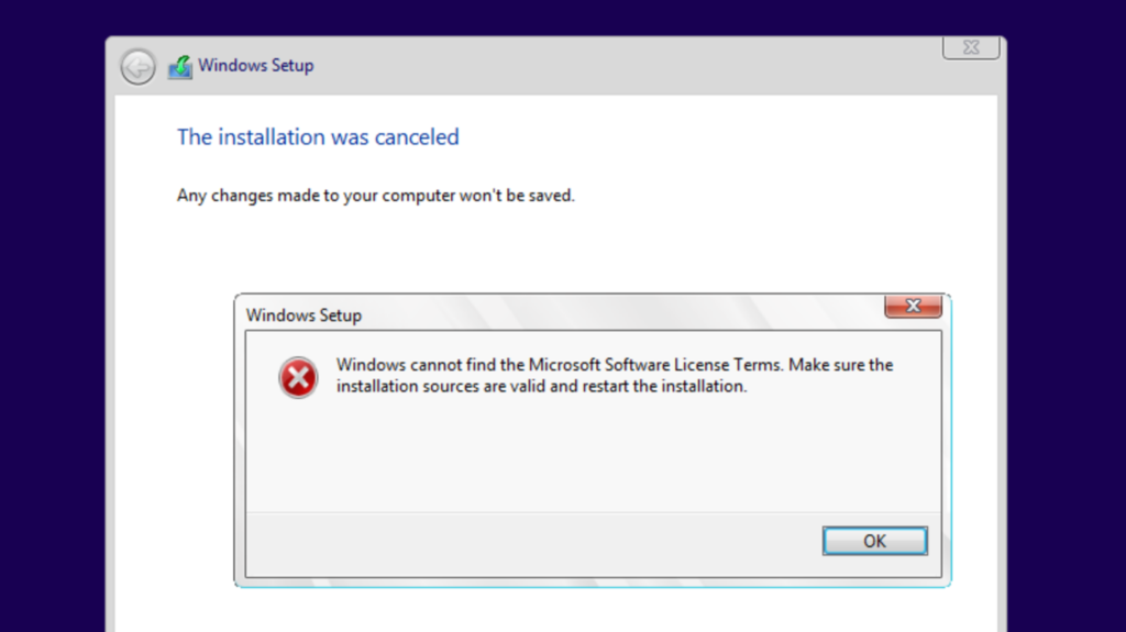 How to Fix “Windows Cannot Find the Microsoft Software License Terms”