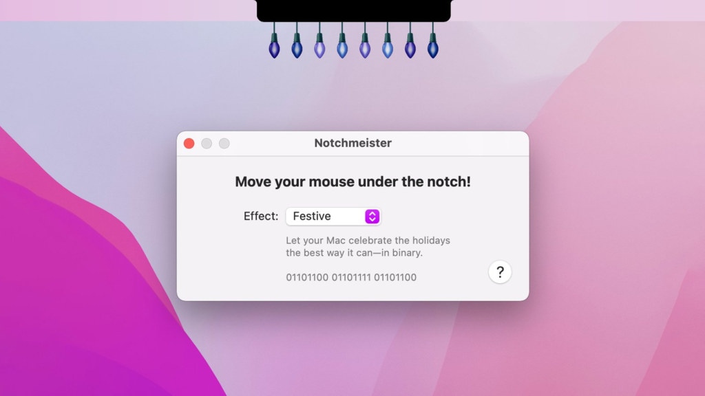 Add Christmas Lights to Your MacBook Pro’s Notch with This Free App
