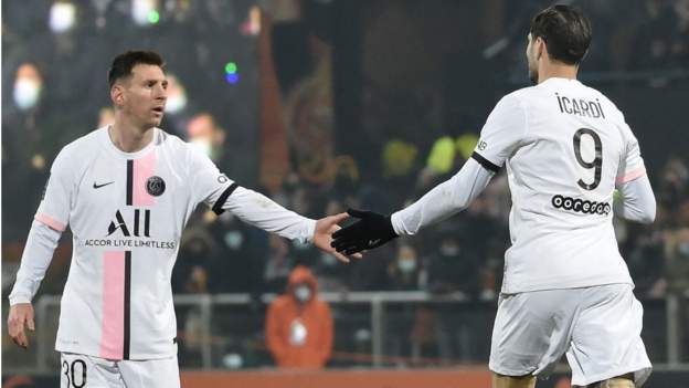 Lorient 1-1 Paris St Germain: Mauro Icardi scores late equaliser for PSG after Sergio Ramos red card