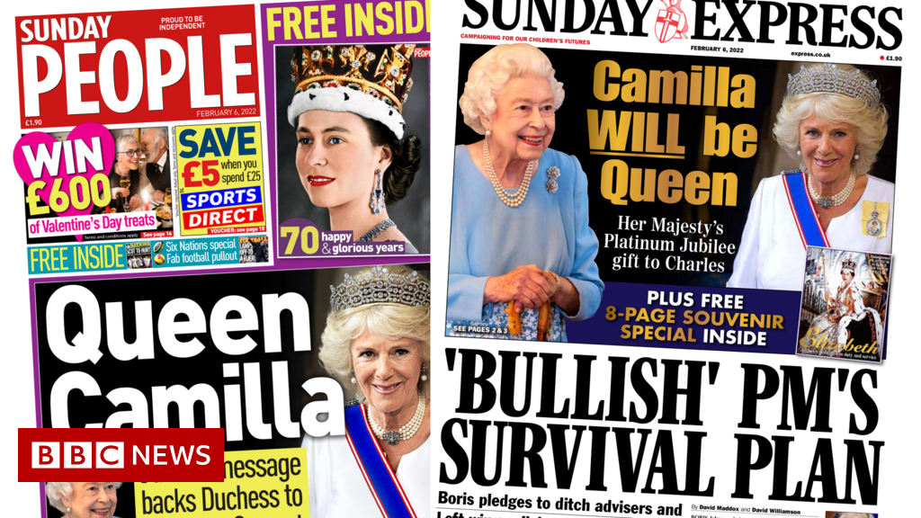 Newspaper headlines: Queen Camilla and PM’s survival plan