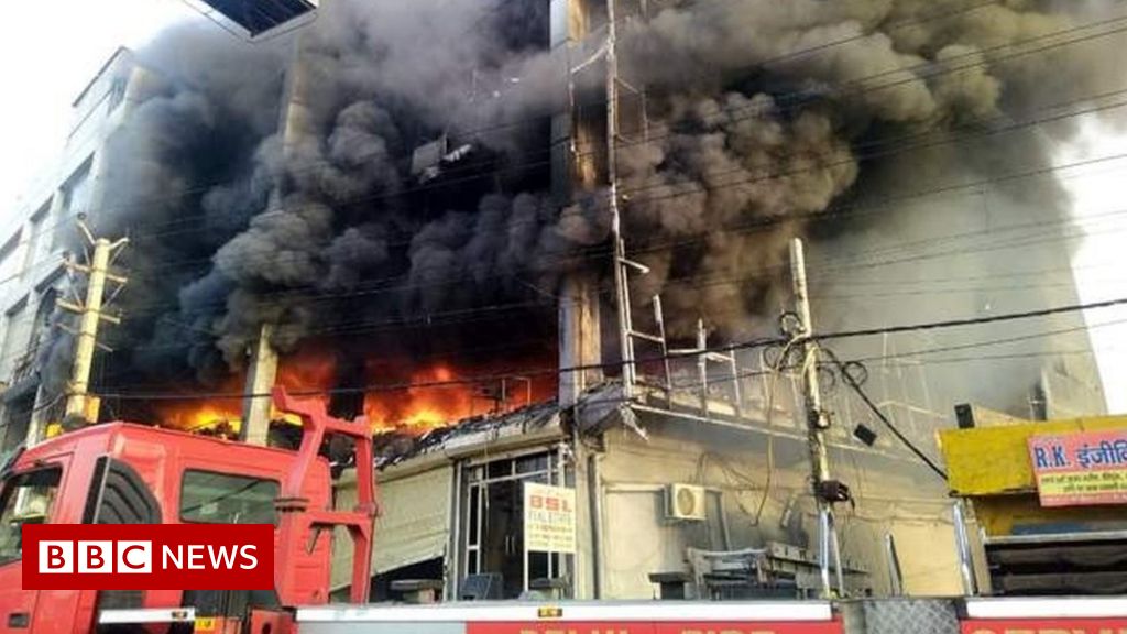Delhi office fire: Dozens killed as fire sweeps through building