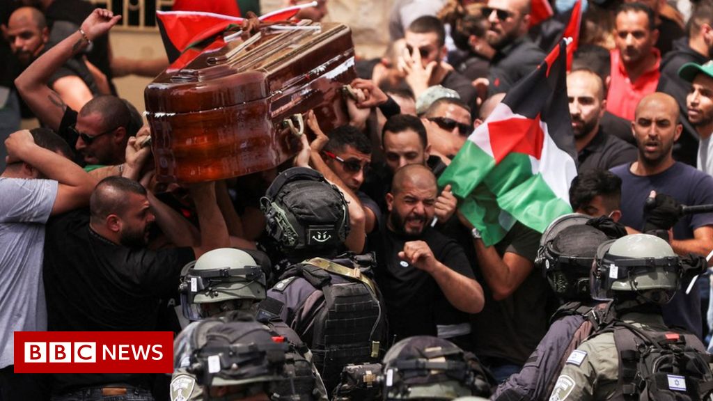 Shireen Abu Aqla: Violence at Al Jazeera reporter’s funeral in Jerusalem