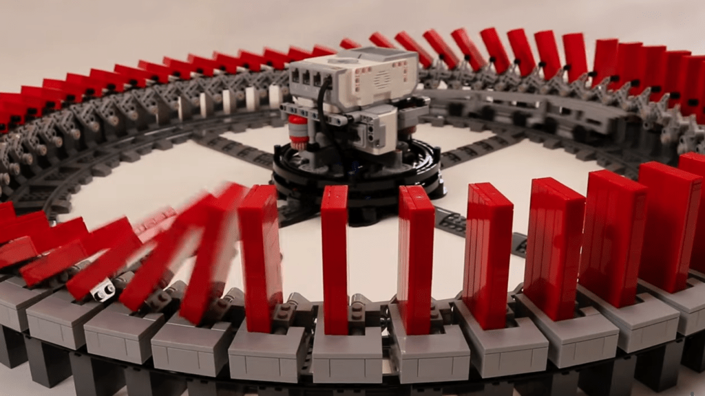 This LEGO Domino Machine Is Useless Yet Mesmerizing
