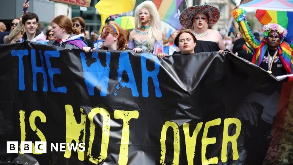 KyivPride: Thousands march in Ukraine Pride in Liverpool