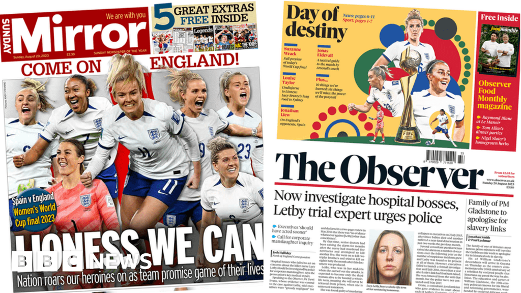 The Papers: ‘Lioness we can’ and ‘Investigate hospital bosses’
