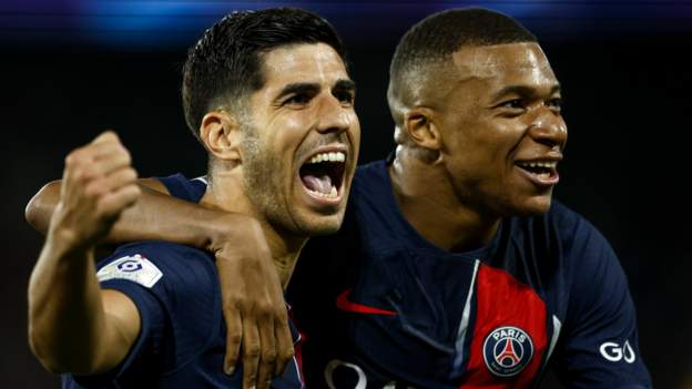 Paris St-Germain 3-1 Lens: Kylian Mbappe scores twice as hosts claim first win of season